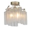 Maxim Lighting Victoria 3-Light 17" Wide Golden Silver Semi-Flush Mount Light 39570WFLGS - alternate 1